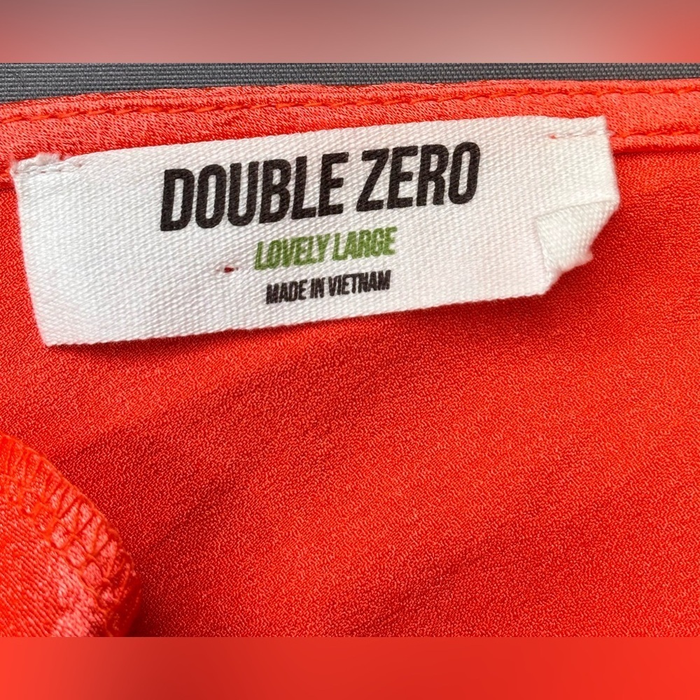 Double Zero Midi Dress Color Orange Coral Neon Size Lovely Large - Picture 7 of 7